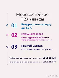 ПВХ завеса рефрижератора 2,2x2,4м