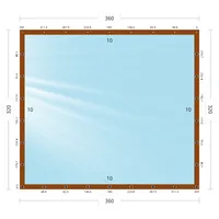 Мягкое окно 360x320 см, для веранды, беседки